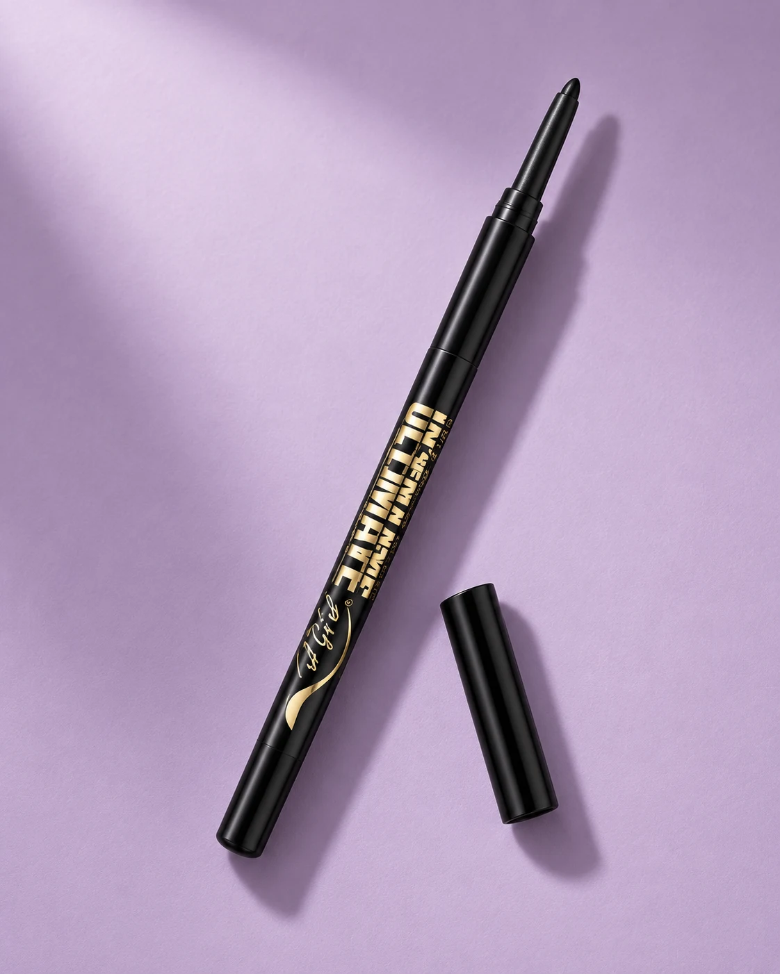 Illustrated view of L.A. GIRL Ultimate Auto Eyeliner, Ultimate Black · GP321