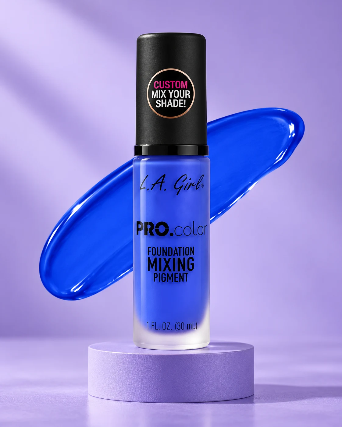 Illustrated view of L.A. GIRL PRO.color Mixing Pigment, Blue · GLM714N
